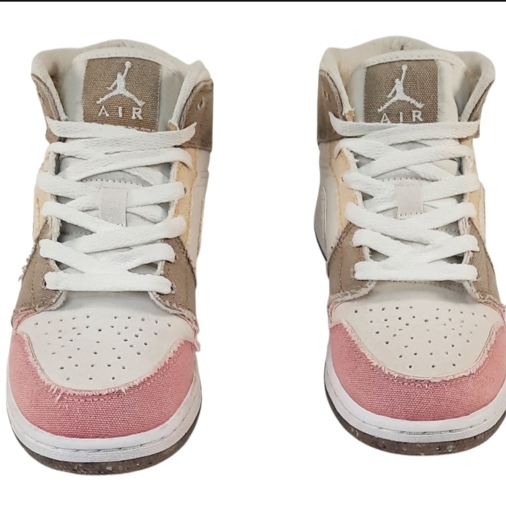 Jordan 1 Mid SE Grade School Pastel Grind DJ0338-100 Size 4Y Women's 5.5 - Picture 3 of 5